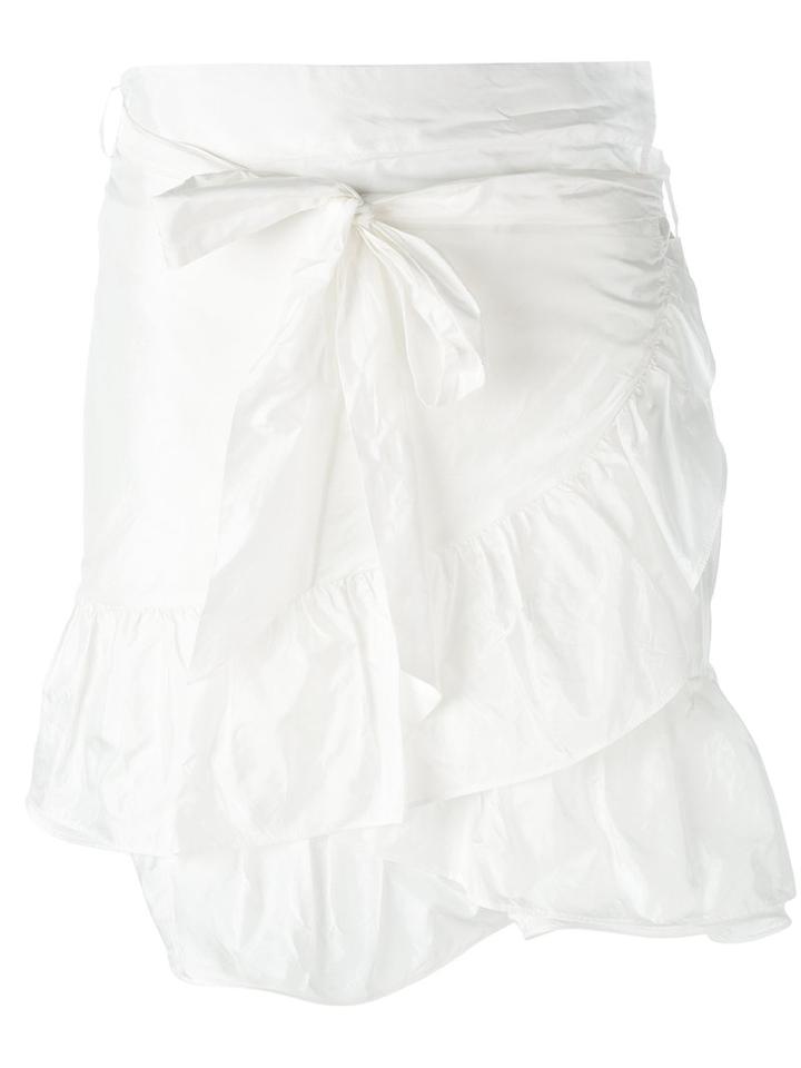 Isabel Marant - Aurora Ruffled Mini Skirt - Women - Silk/polyamide - 36, White, Silk/polyamide