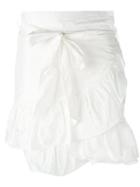 Isabel Marant - Aurora Ruffled Mini Skirt - Women - Silk/polyamide - 36, White, Silk/polyamide