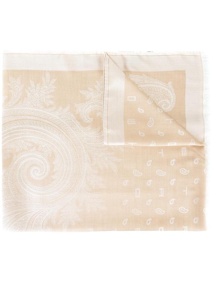 Etro Woven Paisley Scarf - Nude & Neutrals