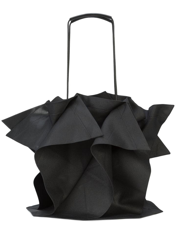 132 5. Issey Miyake Lustre Small Standard Tote - Black