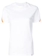 Facetasm Striped Panel T-shirt - White