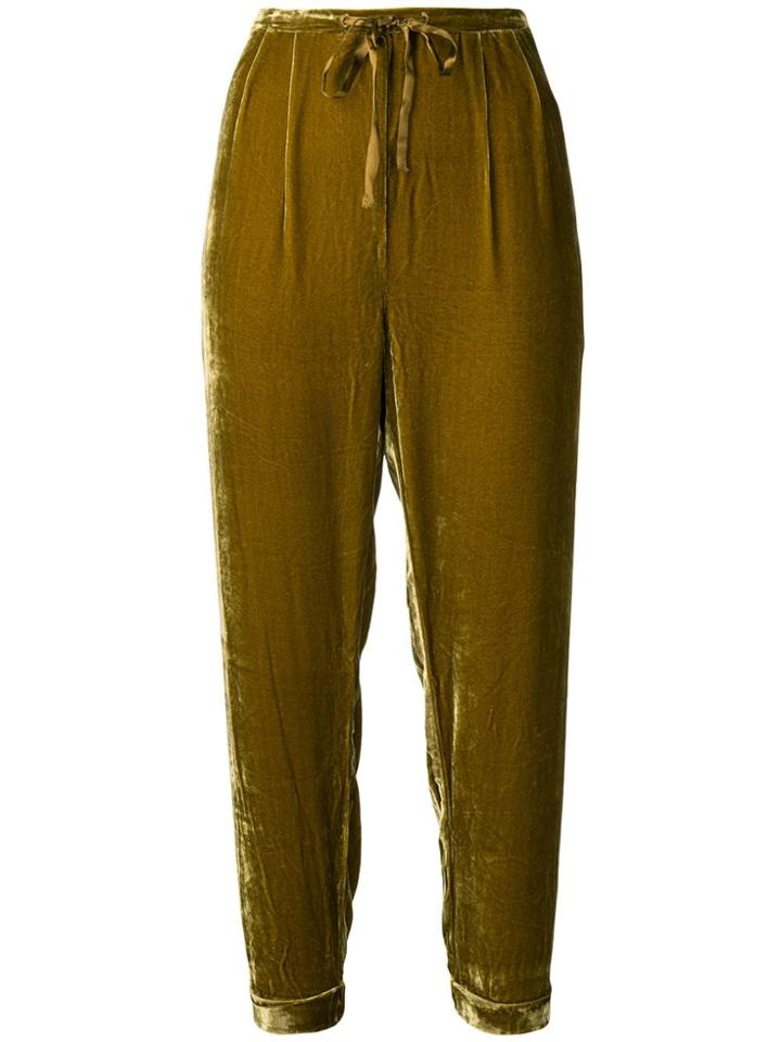 Mes Demoiselles Cropped Track Trousers - Green