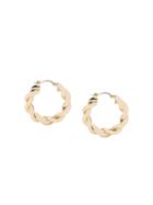 Jw Anderson Twisted Hoop Earrings - Gold