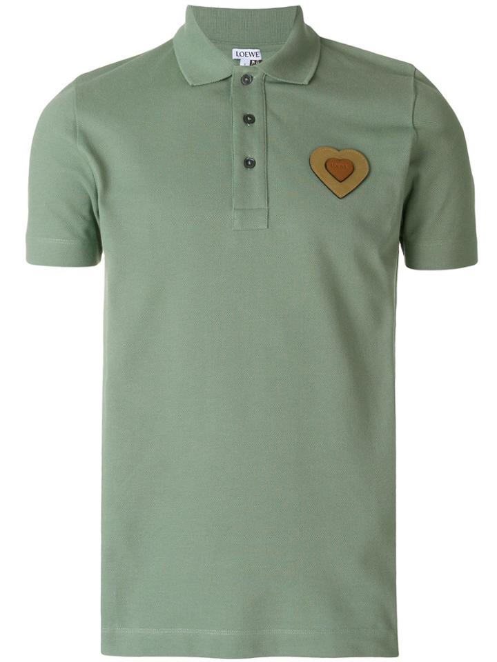 Loewe Heart Logo Polo Shirt - Green