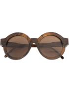 Kuboraum Round Sunglasses - Brown