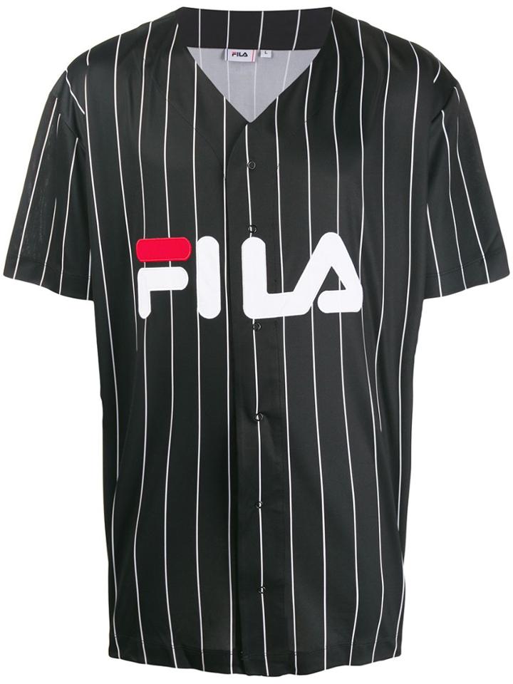 Fila Dawn Baseball Striped Shirt - Black