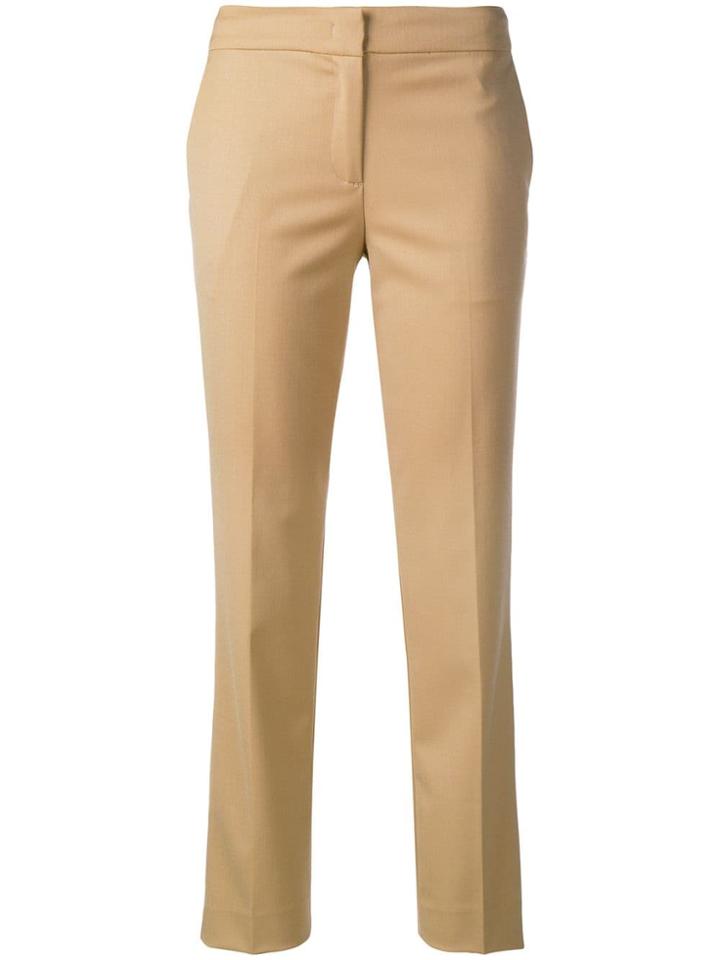 Twin-set Cropped Slim-fit Trousers - Neutrals