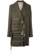 No21 Oversized Revere Coat, Women's, Size: 40, Green, Polyamide/acetate/viscose/wool