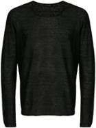 Roberto Collina Semi-sheer Sweatshirt - Black