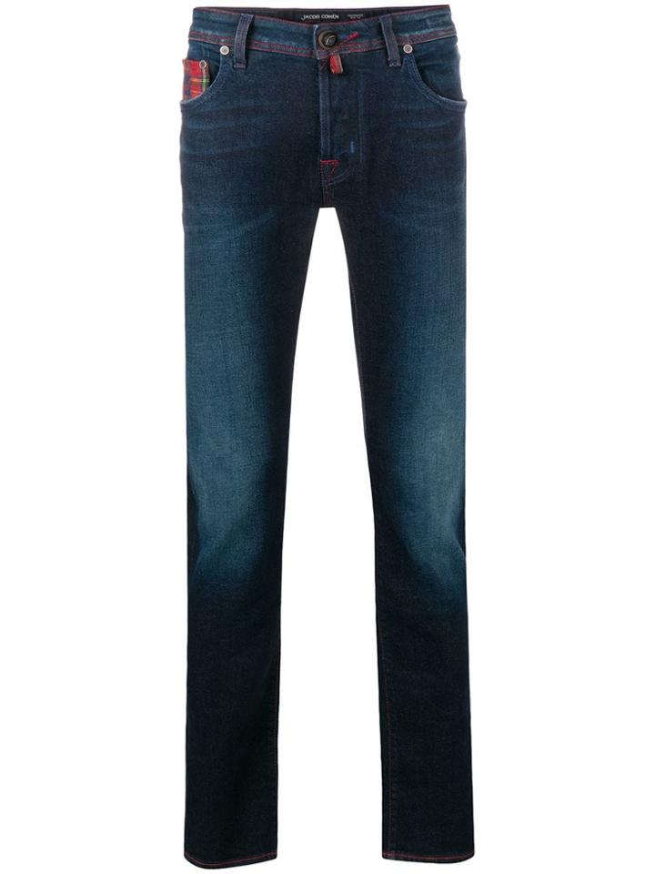Jacob Cohen Stitch Detailed Jeans - Blue