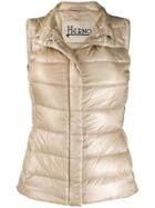 Herno Zipped Padded Gilet - Neutrals