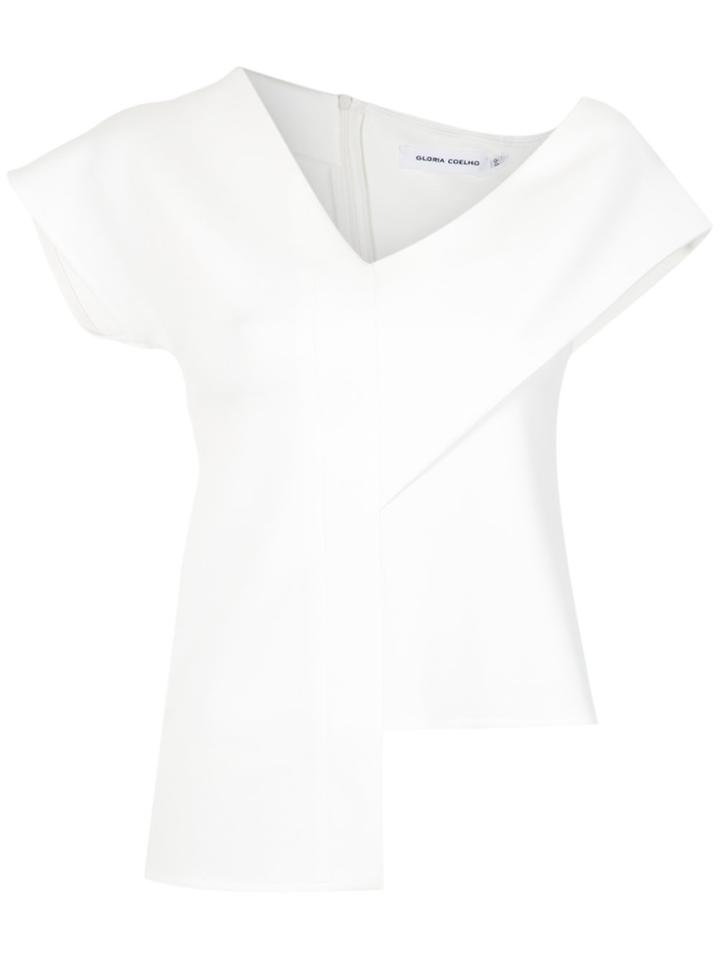 Gloria Coelho Asymmetric Blouse - White