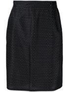 Versace Vintage High Rise Dotted Skirt - Black