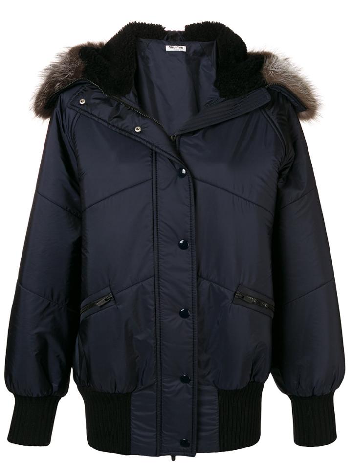 Miu Miu Padded Coat - Blue