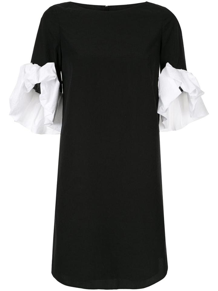Paule Ka Ruffle Sleeve Dress - Black