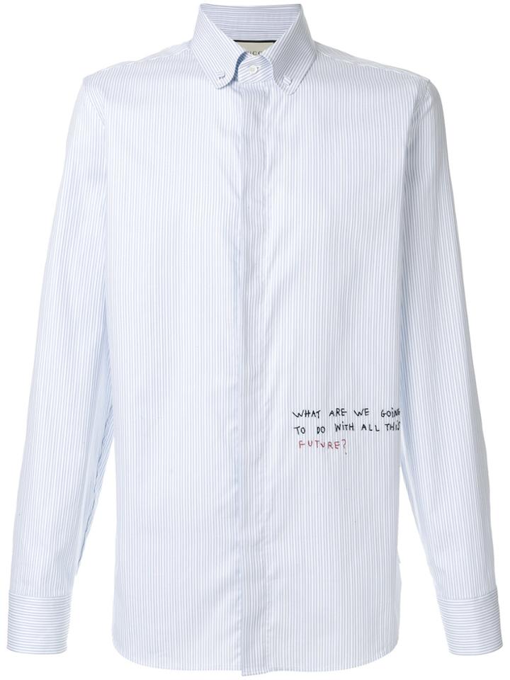 Gucci Coco Capitán Striped Shirt - Blue
