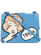 Prada Cartoon Appliqué Bag - Blue