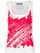 Moschino Brushstroke Print Tank Top - White