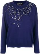 Boutique Moschino Stars And Studs Trimmed Sweater - Pink & Purple