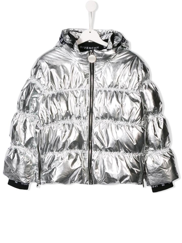 Givenchy Kids Teen Puffer Jacket - Grey