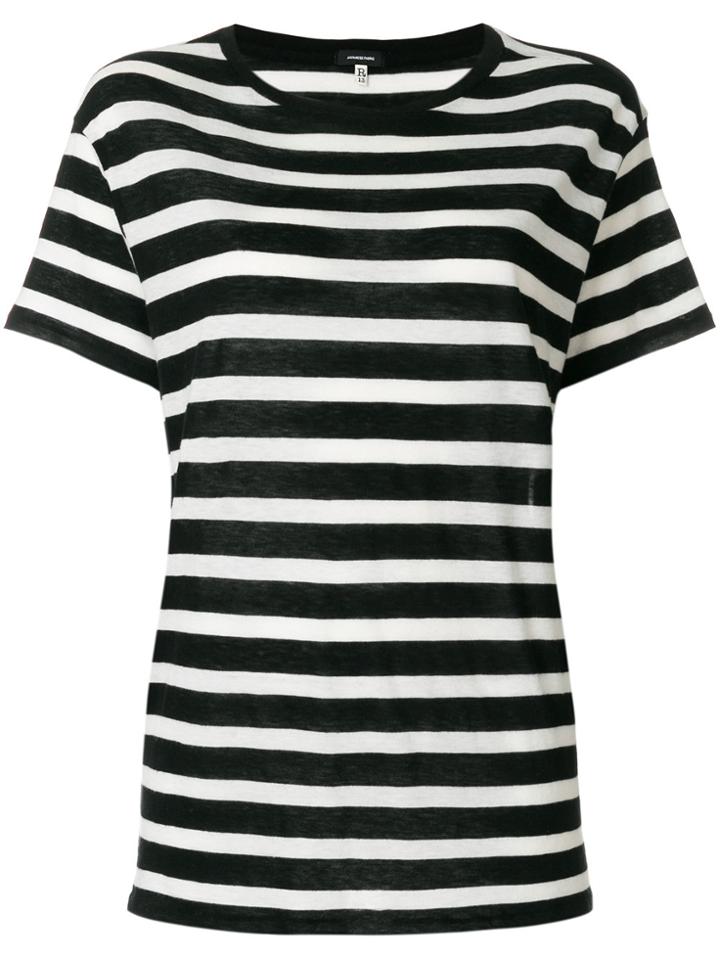 R13 Striped T-shirt - Black