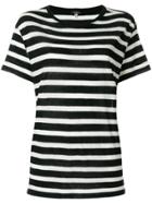 R13 Striped T-shirt - Black