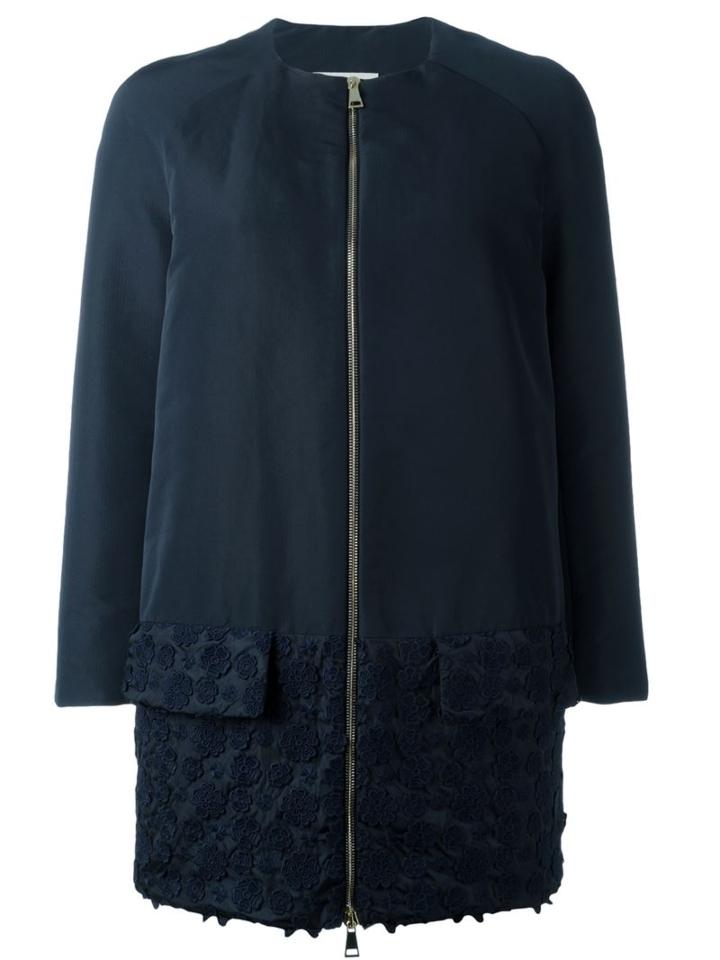 Moncler 'fiou' Padded Coat, Women's, Size: 3, Blue, Cotton/polyamide/polyester/feather Down