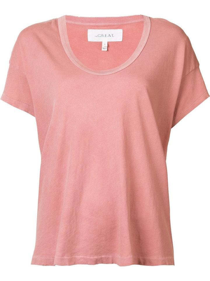 The Great Scoop Neck T-shirt - Pink & Purple