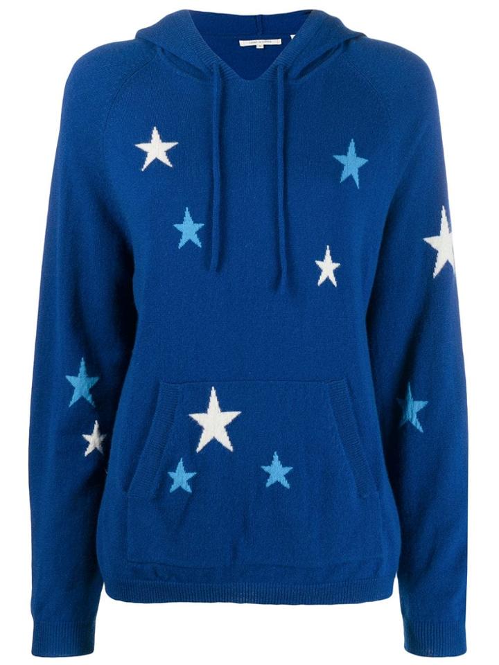Chinti & Parker Star Knit Hoodie - Blue