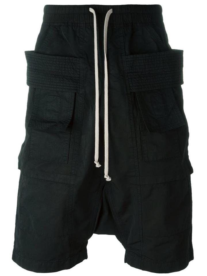 Rick Owens Drkshdw Cargo Shorts, Men's, Size: Xs, Black, Cotton/polyamide