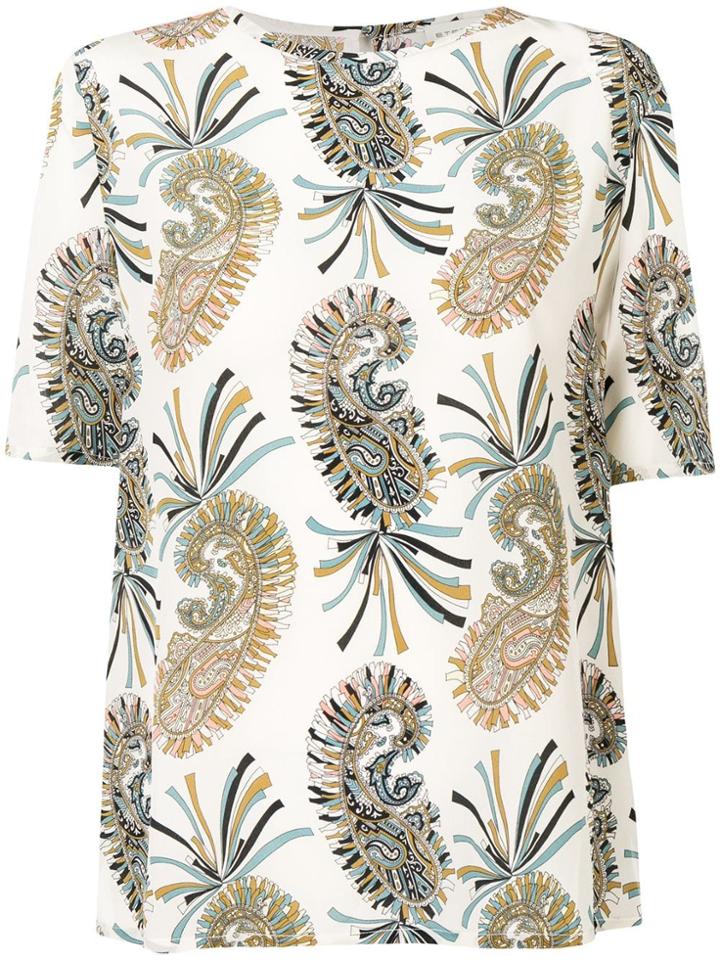 Etro Afro-paisley Printed Blouse - Neutrals