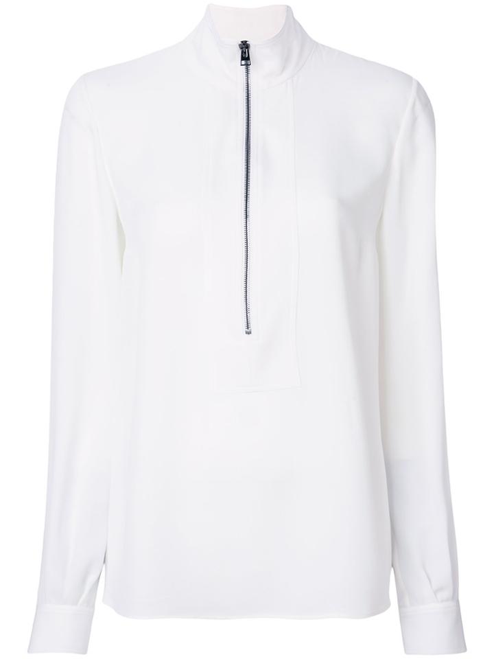 Tom Ford Zip Front Blouse - White
