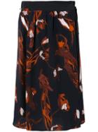 Dorothee Schumacher - Printed Midi Skirt - Women - Silk/polyester/viscose - 1, Blue, Silk/polyester/viscose