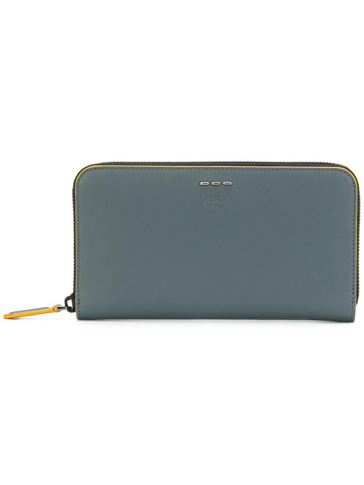 Fendi Zipped Continental Wallet - Grey
