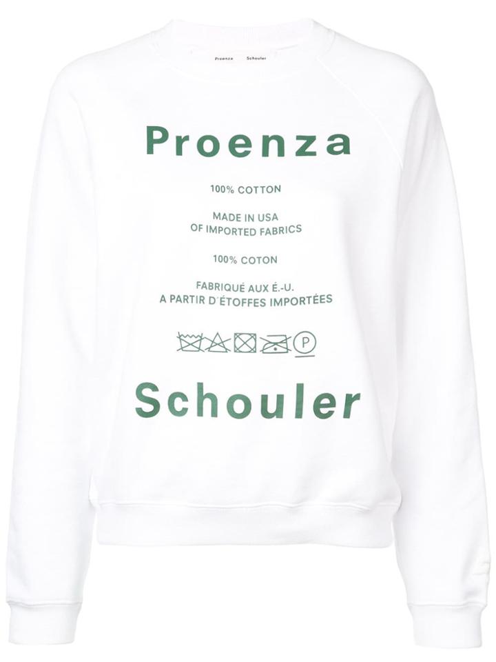 Proenza Schouler Logo Print Sweatshirt - White