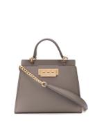 Zac Zac Posen Earthette Double Compartment Crossbody Bag - Grey
