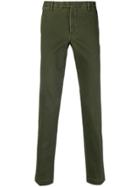 Pt01 Washed Effect Slim-fit Chinos - Green
