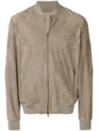 Salvatore Santoro Zipped Bomber Jacket - Neutrals