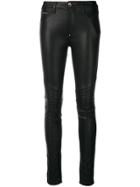 Philipp Plein Faux Leather Skinny Trousers - Black