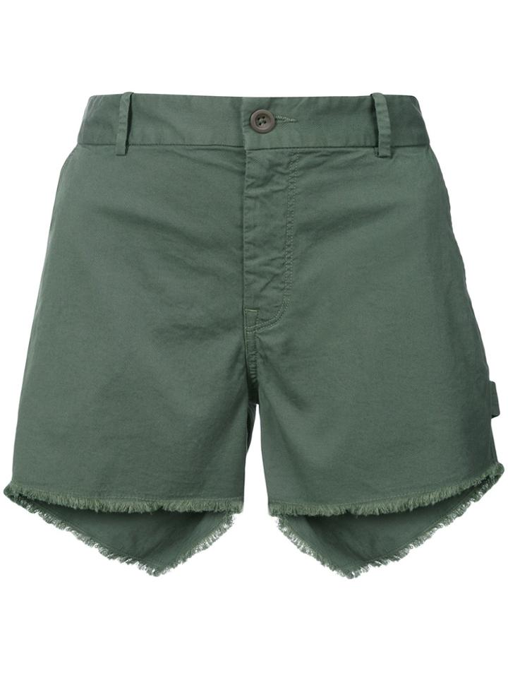 Nili Lotan Frayed Hem Shorts - Green