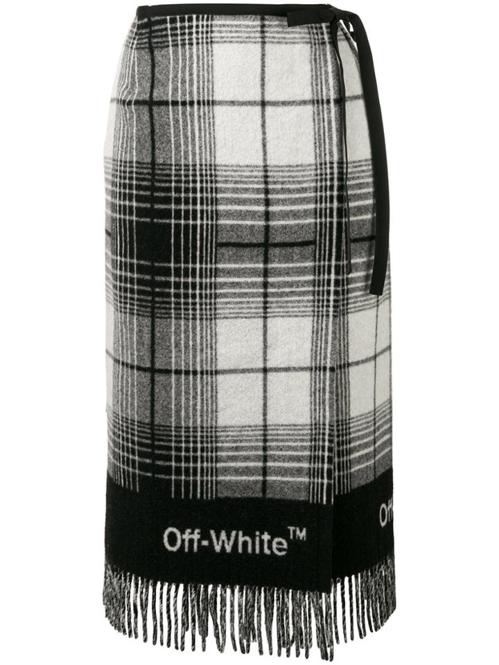Off-white Check Blanket Skirt - Black