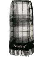 Off-white Check Blanket Skirt - Black