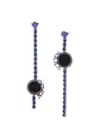 Eddie Borgo Crystal Embellished Drop Earrings, Women's, Blue