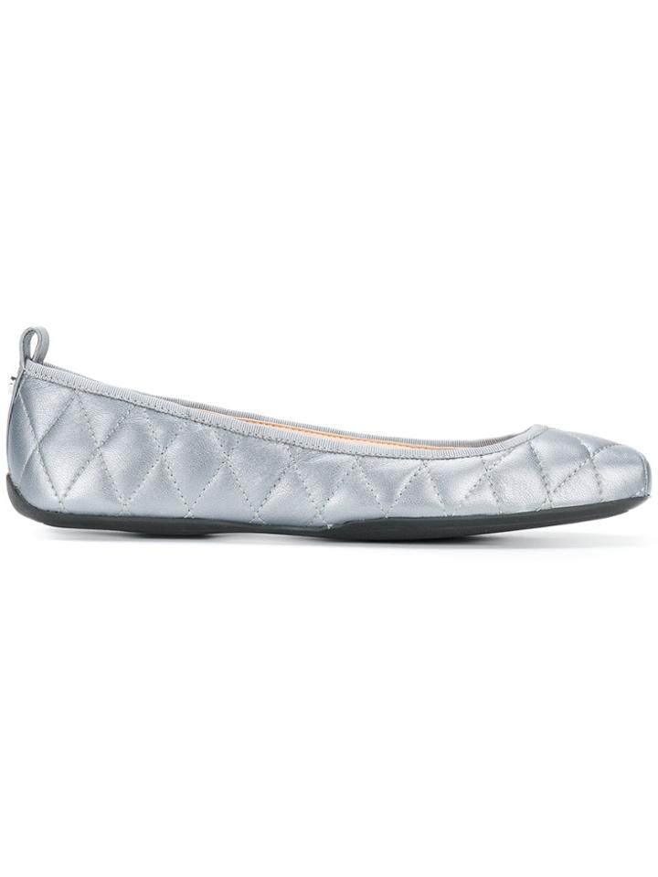 Dkny Quilted Flat Ballerinas - Grey