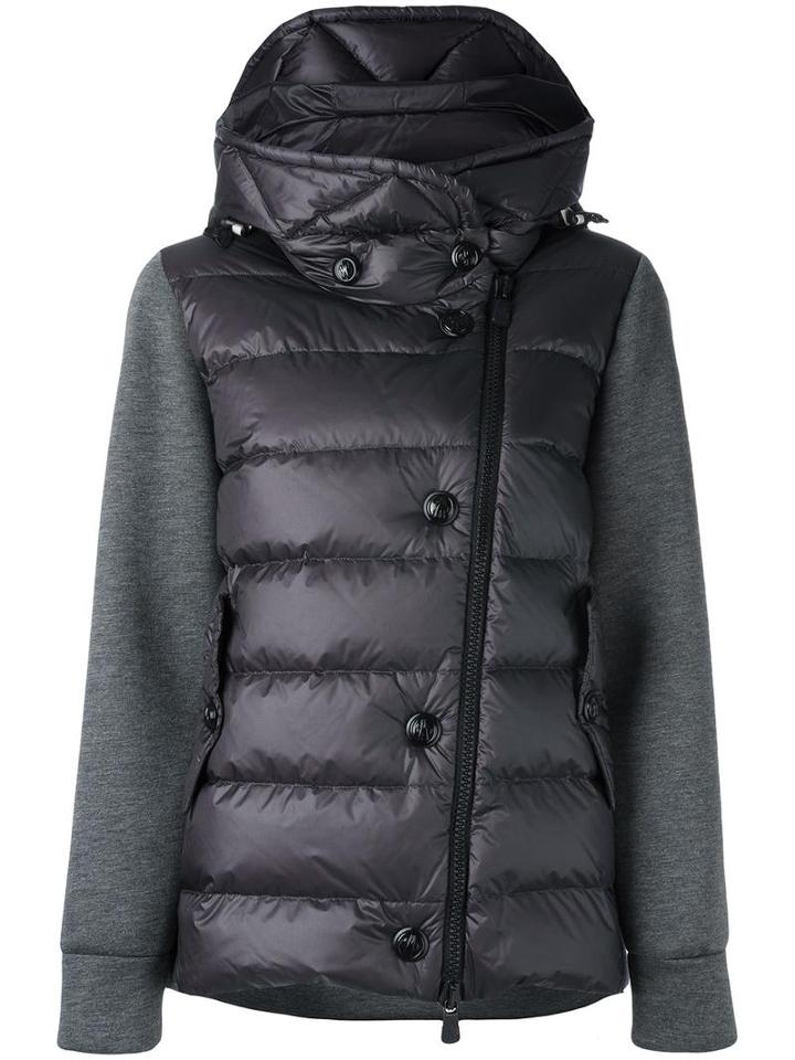 Moncler Grenoble Padded Front Hoodie, Women's, Size: Small, Grey, Polyamide/modal/feather Down