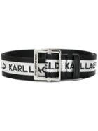 Karl Lagerfeld Logo Belt - Black