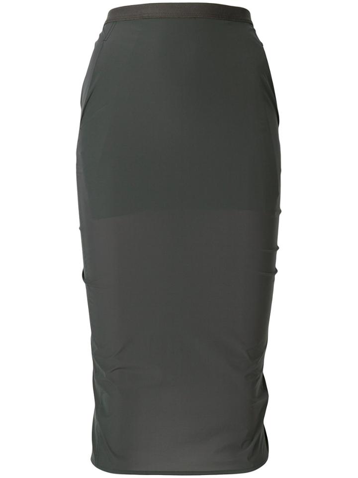Rick Owens Pillar Pencil Skirt - Green