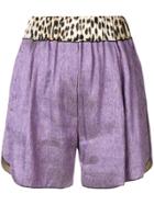 Forte Forte High Waisted Shorts - Pink & Purple