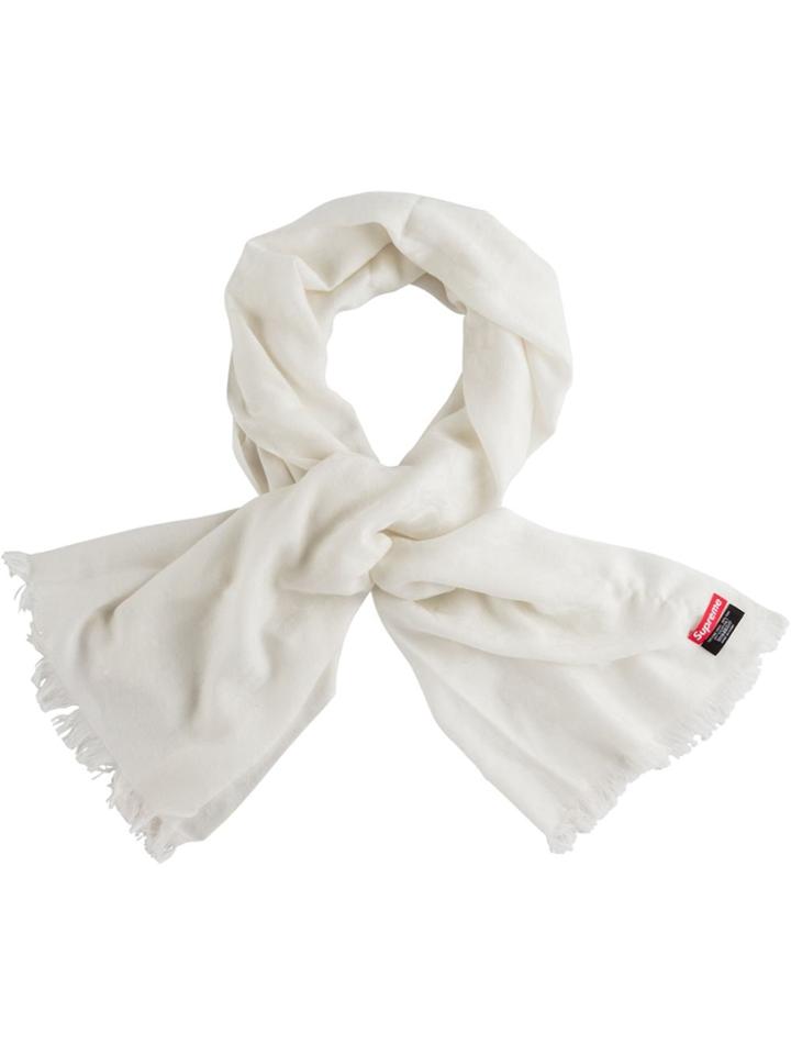 Supreme Long Knitted Scarf - White
