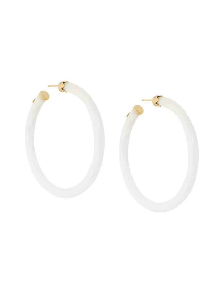 Gas Bijoux Caftan Hoop Earrings - White